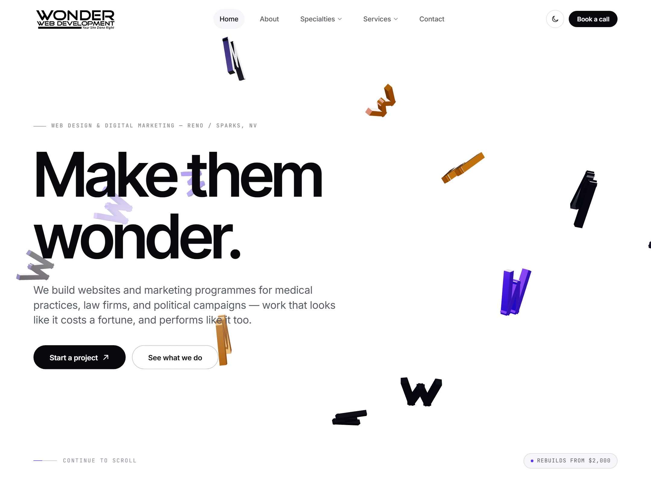 Wonder Web Development website